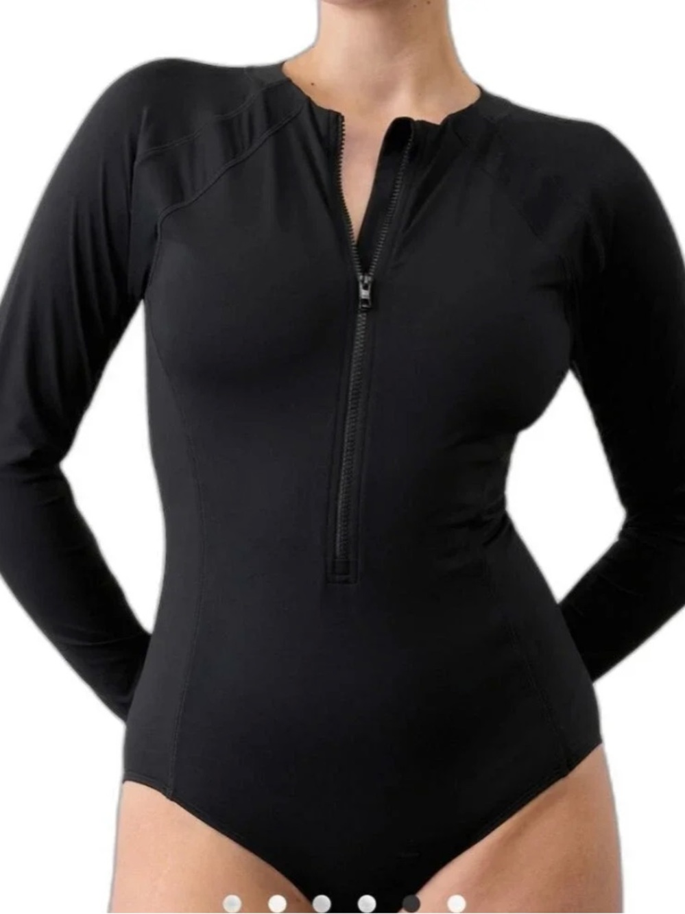 ATHLETA L Cortes long sleeve one piece